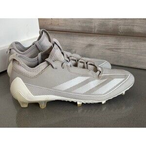 Adidas Adizero Electric.1 White Silver Metallic IF2425 Football Cleats Mens 7.5